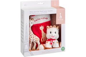 Sophie la Girafe - Coffret Mon Premier Noël - Jouet d'Éveil Sensoriel avec Peluche et Chaussette de Noël - Cadeau pour Bébé
