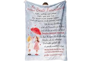 ‎TULOLVAE Tulolvae Beste Freundin Geschenke, Flanell Decke Geburtstagsgeschenk Freundschaftsgeschenke für Frauen, Geburtstag Valentinstag Weihnachten Lustig Geschenk für Freundinnen Frau 50 * 60in