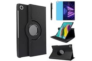 R.SHENGTE Custodia per Lenovo Tab M10 Plus 10.3 Inch 2020 (TB-X606F TB-X606X) - Rotazione di 360 gradi Custodia protettiva completa per supporto,Con Penna Stilo, Pellicola Per Schermo (Black)