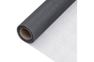 vidaXL Fliegengitter Fliegennetz Insektenschutz Gitter Gewebe Gaze Rolle Meterware Mückengitter Mückenschutz Tür Fenter Fiberglas 80x2000cm Grau