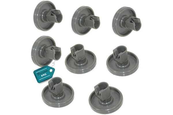 ELECTROHOGAR® - Roulettes Lave Vaisselle pour Panier Inférieur - Compatible avec Privileg, Faure, AEG, Electrolux, Zanussi... Jeu Complet de 8 Roues