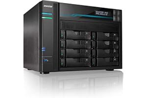 ASUSTOR Alimentatore Nas AS6508T 8 BAHIAS Atom C3538 Quad Core Overton 2.1GHz 8GB 2X2.5GBE 2X10GBE Raid 0,1 JBOD SATA6GB USB 3.0