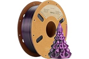 ‎ENISINA Silk PLA Filament 1.75mm, ENISINA Seidig Glänzendes 3D Drucker Filament PLA, Maßgenauigkeit +/- 0.03mm，1kg / 2.20lb (Schwarz & Lila)