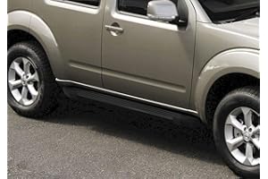 J&J AUTOMOTIVE | Marchepieds Basic Noir aluminium seuil avec Pathfinder R51 2004-2013, 2 pièces Marchepied avec ABE Certificat, Matériel de Montage