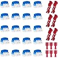 WINKIO 20 Pcs Waterproof Wire Connectors for Robotic Lawn Mowers, Lawnmower Connector with 12 Pcs Connection Terminals, Lawnmower Cable Repair Kit for Automower Irrigation Applications