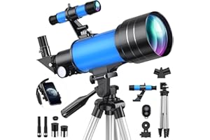 NYRALIS Teleskop Astronomie für Kinder Erwachsene, 70mm Aperture Tragbares Telescope Astronomisches Refraktor Teleskope für Kinder Anfänger mit Stativ, Mondfilter Telefon Adapter