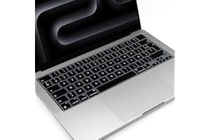 MASIBLOOM Housse de clavier pour MacBook 2024 14" 16" M4 Pro/Max Chip Model A3112 A3185 A3401 A3186 A3403 UK/EU Layout Protector Accessories (Silicone français)