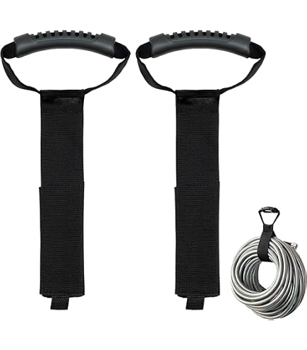 3er Set Kabel-Organizer Mit Griff – Schwarze Aufwickel-Gurte Für Verlängerungskabel & Schläuche
