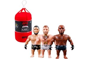 UFC Punching Bag Figura Articulada de 7,5 cm + Set de Lucha Sorpresa, con Accesorios y Base de Jaula, +8 años, Bizak (64119015)
