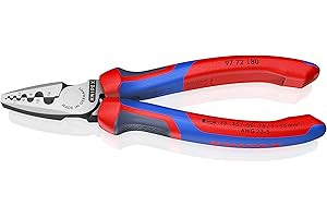 KNIPEX Crimpzange für Aderendhülsen mit Comfort-Griffen 180 mm, 97 72 180