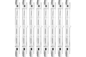 YIIFELL Lampadina alogena R7s, lampadina alogena R7s, 118 mm, 500 W, AC220-240 V, 2800 K, luce bianca calda, dimmerabile, alogene, per illuminazione domestica, lavoro, lampada da terra, ecc