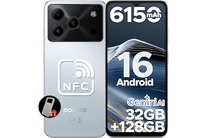 DOOGEE Note56 Pro Android 16 Telefono Movil, 6150mAh 32GB+128GB/2TB TF Telefonos Moviles, Octa Core Smartphone HD+ 6,56", Cámara 13MP+8MP Teléfono Móvil, Gemini AI/Dual SIM/NFC/Face ID/Widevine L1/GPS