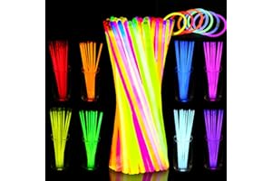 Bracelets Fluo + Connecteurs (LOT DE 40) Bracelet Fluorescent Lumineux - Baton Lumineux Fluo - Couleurs Flash Pour Vos Soirées - Qualité GARANTIE