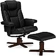 Julian Bowen Malmo Recliner and Footstool, Black