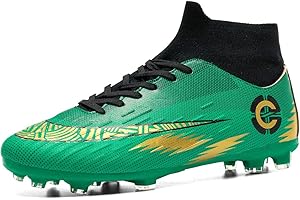 Donbest Fußballschuhe Herren High Top Stollen Spikes Cleats Trainingsschuhe Professionelle Fussballschuhe Outdoor Sport Football Schuhe