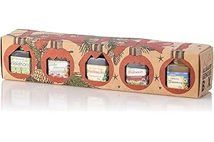 ‎PUNTZELHOF ALLGÄUER DELIKATESSEN Puntzelhof Weihnachts Genuss-Box – Feinkost Geschenk-Set, 3x50g handgemachter Fruchtaufstrich und 2x50g Deutscher Honig, Allgäuer Delikatessen in Weihnachtlicher Geschenkverpackung