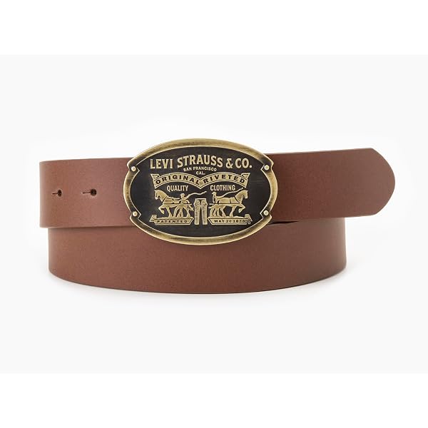 MUSTANG Ledergürtel Dark Brown – Klassisch, Used-Look, Weite 115