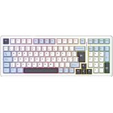 EPOMAKER x Aula F99 ISO-ES 96% Wired Mechanical Keyboard, White Blue | Spanish Distribution, Hot Swap, Lubricated Switch, PBT