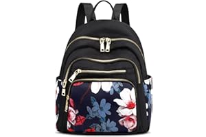 FOLOVEYA Zaino Donna Elegante Moda Borsa Impermeabile Daypack Antifurto Casual Tracolla per Università Lavoro Viaggio Shopping Uso Quotidiano All'aperto Grande Capacità Zaino Poliestere Rosa