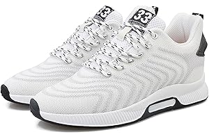 CERYTHRINA Aufzug Schuhe Herren 2,36 Zoll Elevator Schuhe Schnürhalbschuhe Leichte Atmungsaktiv Anzugschuhe Lace-up Sportschuhe Freizeitschuhe