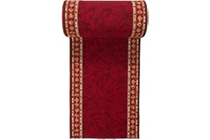 CARPETO RUGS We Love Rugs Carpeto Alfombra de pasillo, diseño moderno, parte trasera de goma antideslizante, alfombra de pelo corto a medida, colección Gel-Max, poliamida, borgoña, 80 x 300 cm