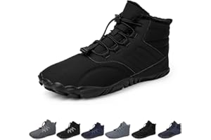 HOKUTO Buty do chodzenia boso, zimowe, outdoorowe, dla mężczyzn i kobiet, na jesień i zimę, wodoszczelne, do chodzenia boso, buty barefoot
