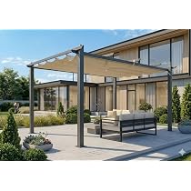 markise luxor Jet-line Alu Pavillon Outdoor 4 x 3 m Pergola Überdachung Garten Anthrazit-Beige Sonnenschutz UV Schutz Freisitz Stützen 10x10 cm Aluminium Polyester Collection::Swim Accessories Größe:56-59 cm Rix.GG on its first-ever