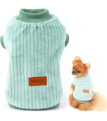 Mihachi Hundepullover – Gestrickter Wintermantel Mit Bunten Streifen, Weich & Warm