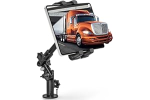 Cenawin Bohrbasis iPad Halterung Auto, Einstellbare Lang Arm 360° Drehbar Tablet Halterung für Wand, Schreibtisch, LKW Armaturenbrett, Tablet Wand Halterung für iPad Pro Air Galax Tab Handy 4.7"-13.5"