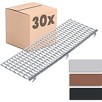 Rete Protezione Grondaie Anti Foglie - Striscia In Plastica Nera 6 Metri X 15 Cm - Facile Montaggio Con Ganci - Foto 7