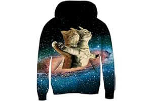 Loveternal Felpe Ragazzo Felpa Bambini Ragazzi Ragazze 3D Felpe con Cappuccio con Hoodie Tasche Manica Lunga Sweatshirt 5-13 Anni