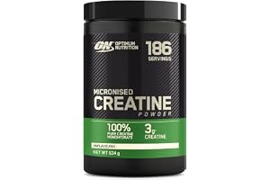 Optimum Nutrition Micronised Creatine Powder, 100% Pure Creatine Monohydrate Powder for Performance and Muscle Power, Unflavo