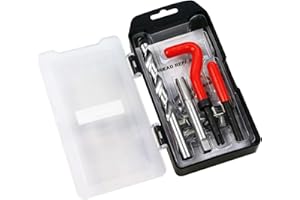BestsQ 15 Stück Gewindereparatursatz Bohrer Helicoil Repair Kit Kompatibel Handwerkzeug Set für Auto Reparatur Größe:M12x1.25