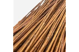 Generico Vimini da Intreccio Naturale con Corteccia – 500g di Rami di Salice per Creazione e Riparazione di Cesti e Sedie – Materiale Decorativo per Interni ed Esterni (100 CM)