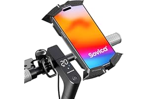SOVICA Soporte movil Patinete electrico Universal Compatible con Patinete electricos de Todas Las Marcas valido para Smartphones de hasta 7.5" de Pantalla