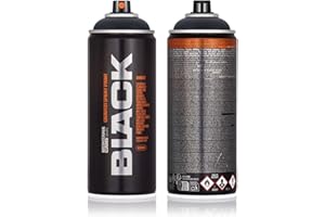 Sprühdose Montana BLACK 400 ml - Graffiti Paint - hochdeckende Mattfarben - zuverlässig - high-pressure - (9001 Black)