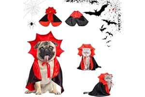 EMHTHME Mantello da vampiro per animali domestici, di Halloween, per Cane Gatto, per Natale, Feste, Eventi Festivi