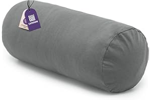 Luxoon Nackenrollenbezug mit Reißverschluss – Bezug für Nackenkissen, 100% Baumwolle, weich, waschbar und trocknergeeignet, 15x40 cm, Anthrazit