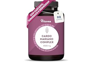 VITAVEA BIEN-ETRE Cardo Mariano 4500mg, Carciofo, Tarassaco & Desmodium - Complesso Depurativo Fegato 4 in 1 con Silimarina - Integratore Naturale, Vegano, Senza Additivi - 90 Capsule - Vitavea