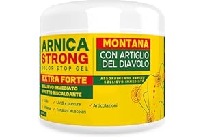 Arnica gel Forte - Arnica Per Cavalli Uso Umano 99% e Artiglio Del Diavolo forte crema riscaldante muscoli sportiva per massaggio cervicale e lombare-ImmunoSTRONG