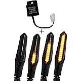 E Mark Led Motorrad Laufeffekt Blinker mit Relais Lauflicht Sequentiell Schwarz Universal Quad ATV Lauflichtblinker Super Opt