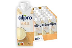 ‎ALPRO Alpro Sojadrink, Vanillegeschmack, Pflanzlicher Drink, Vegan, Laktosefrei, Glutenfrei, UHT, 15x250ml, 15er Pack