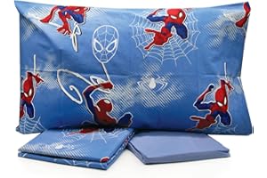 LOVETESSILE Completo Letto Marvel Spiderman Una Piazza, Per Letto Singolo, in Cotone per Bambini set coperte letto singolo 150x280cm : Da Grandi Poteri Derivano Grandi Responsabilità!