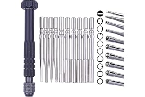 Mtanlo 10 Pièces Outil de Réglage de Carburateur Tournevis Kit avec Poignée en Métal Sac de Transport d'Outils pour Poulan Artisan 2 Cycles Petit moteur