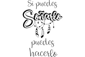 SOUL ART GRAPHICS SoulArt® Vinilos de pared decorativo con frase "Si puedes soñarlo puedes hacerlo" Frases bonitas motivadores para habitación. vinilo de corte (20x29cm)