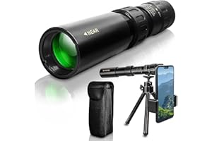 HOME SAFETY 10-300x40mm Monocolo ad Alta Potenza, Dual Focus Impermeabile Cannocchiale per Bird Watching, Caccia