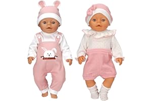 OTMOON Ropa para muñecas de 36 a 43 cm Pulgadas, Traje de Lana algodón con Sombrero y Calcetines (sin muñeca)