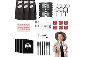 BOYIFEIJIE 48 Stück Detektiv Set Kinder Detektiv Geburtstag Mitgebsel mit UV Stift, Notizbuch, Detektivausweis, Lupen, Stempelkissen Detektive Spielzeug Kindergeburtstag Gastgeschenke für Jungen Mädchen