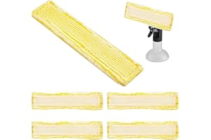 JOYIAL 5 Stück Ersatzpads für Kärcher Fenstersauger Zubehör, Gelber Ersatzmikrofaser Wischmopppad für kärcher Fenstersauger ersatzteile, Mikrofaser-Wischbezüg für Karcher WV2 WV5 Plus Premium