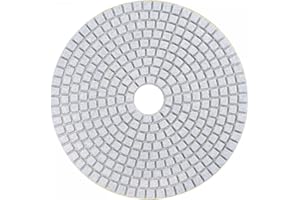 MiJunHD Diamond Polishing Pad, 7 inch 180 mm 150 Grit Sanding Discs for Grinder & Polisher, Hook and Loop Backing Pad for Grinding Buffing Granite Marble Concrete Stone (1 Piece)